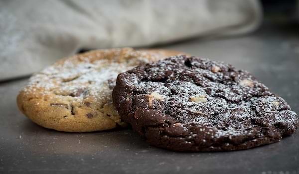 Vegan chocoladehart cookies