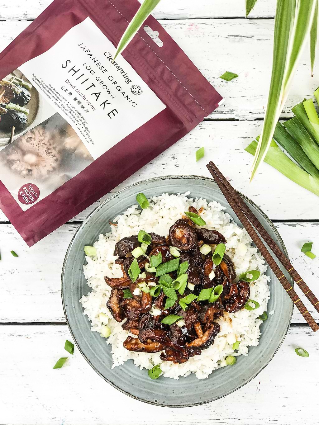 Bol de riz au shiitake 