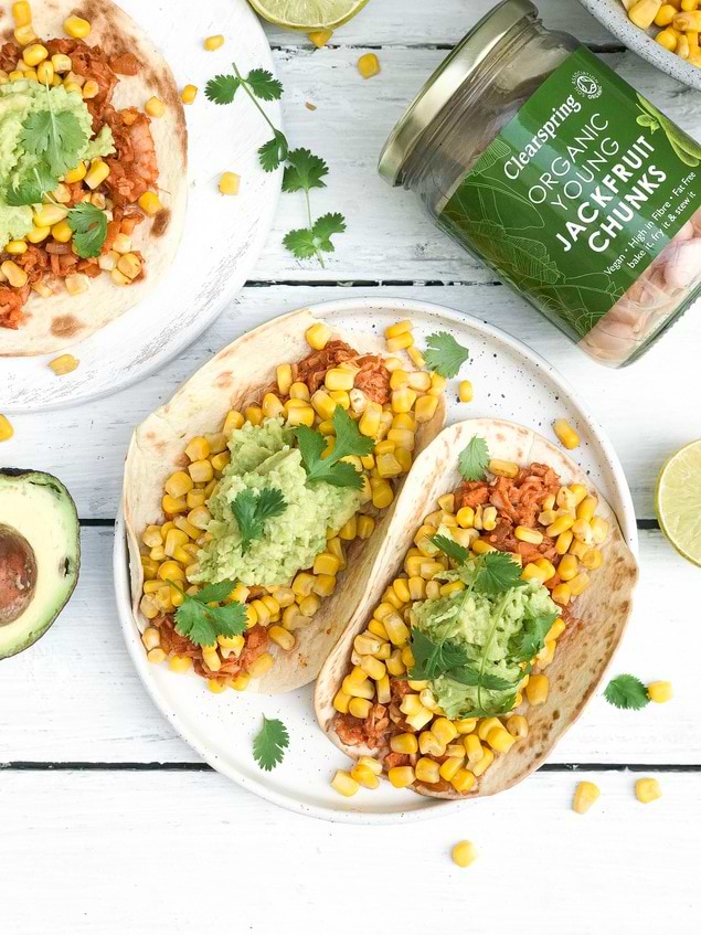 Vegan taco's met jackfruit