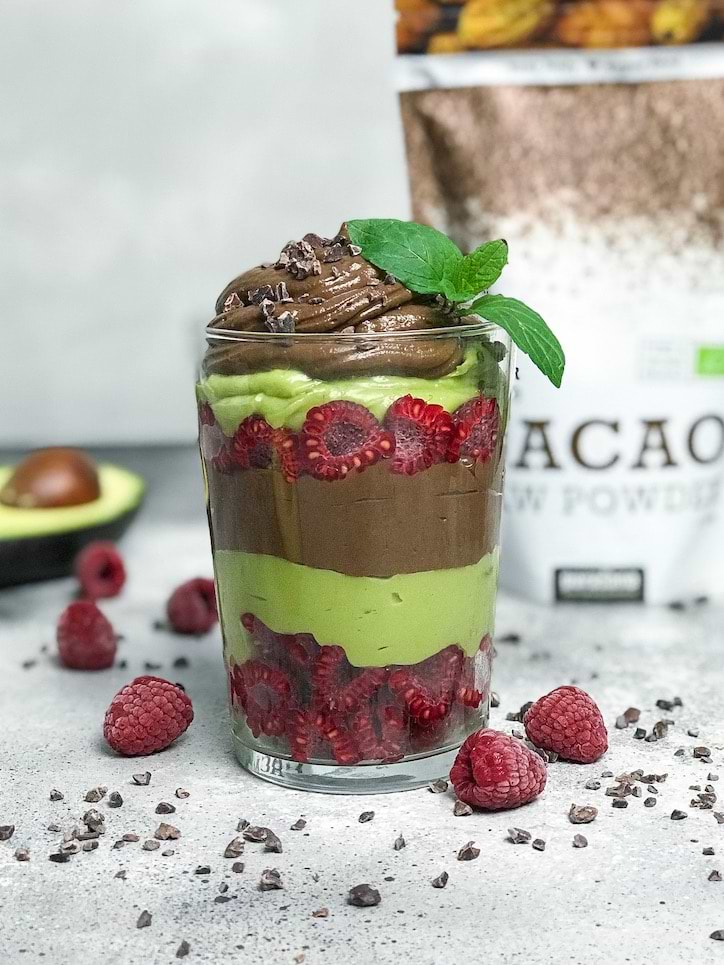 Mousse au chocolat vegan à base d'avocat