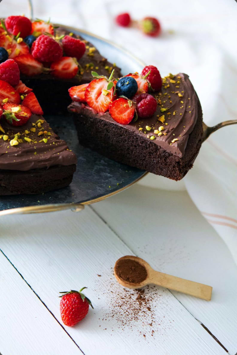 Chocolade Fudge Cake met een lage glycemische index