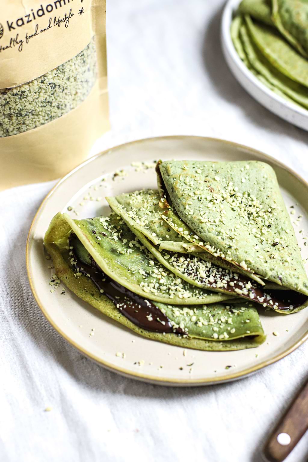 Recette de crêpes matcha et pâte à tartiner