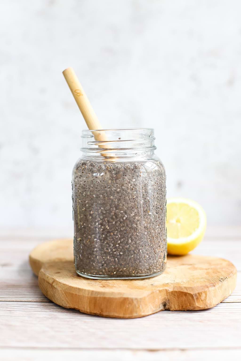 Eau à base de graines de chia anti-inflammatoire
