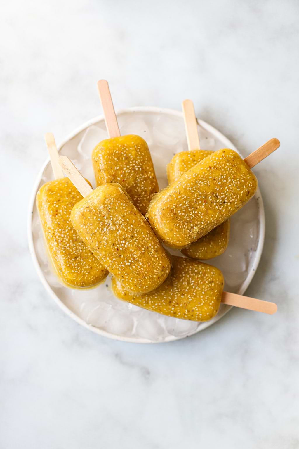 Glace aux graines de chia, curcuma et melon frais