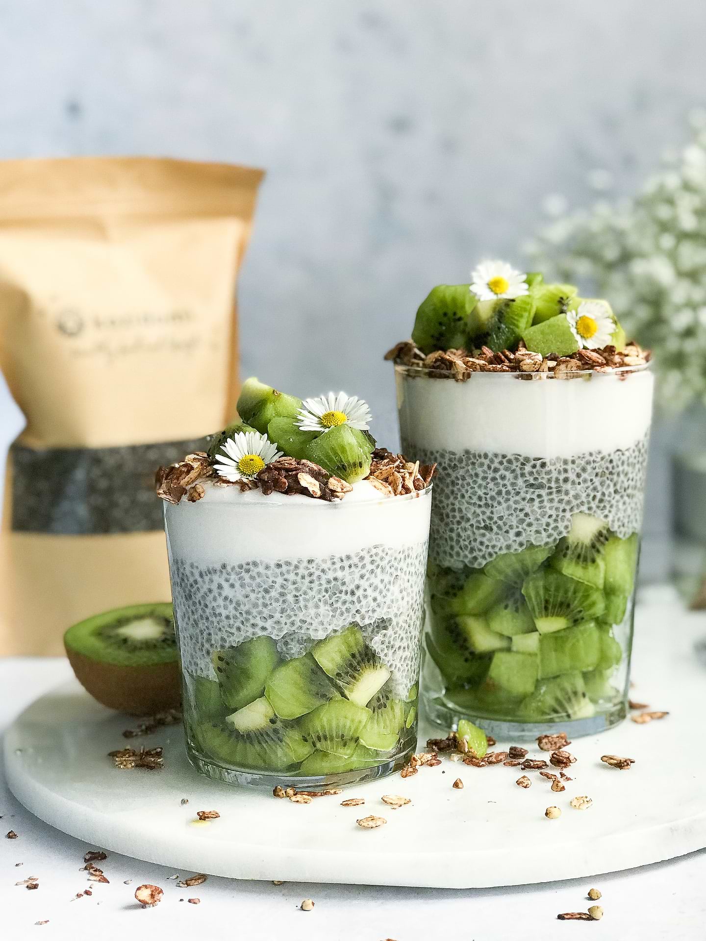 Chia Pudding met seizoensvruchten