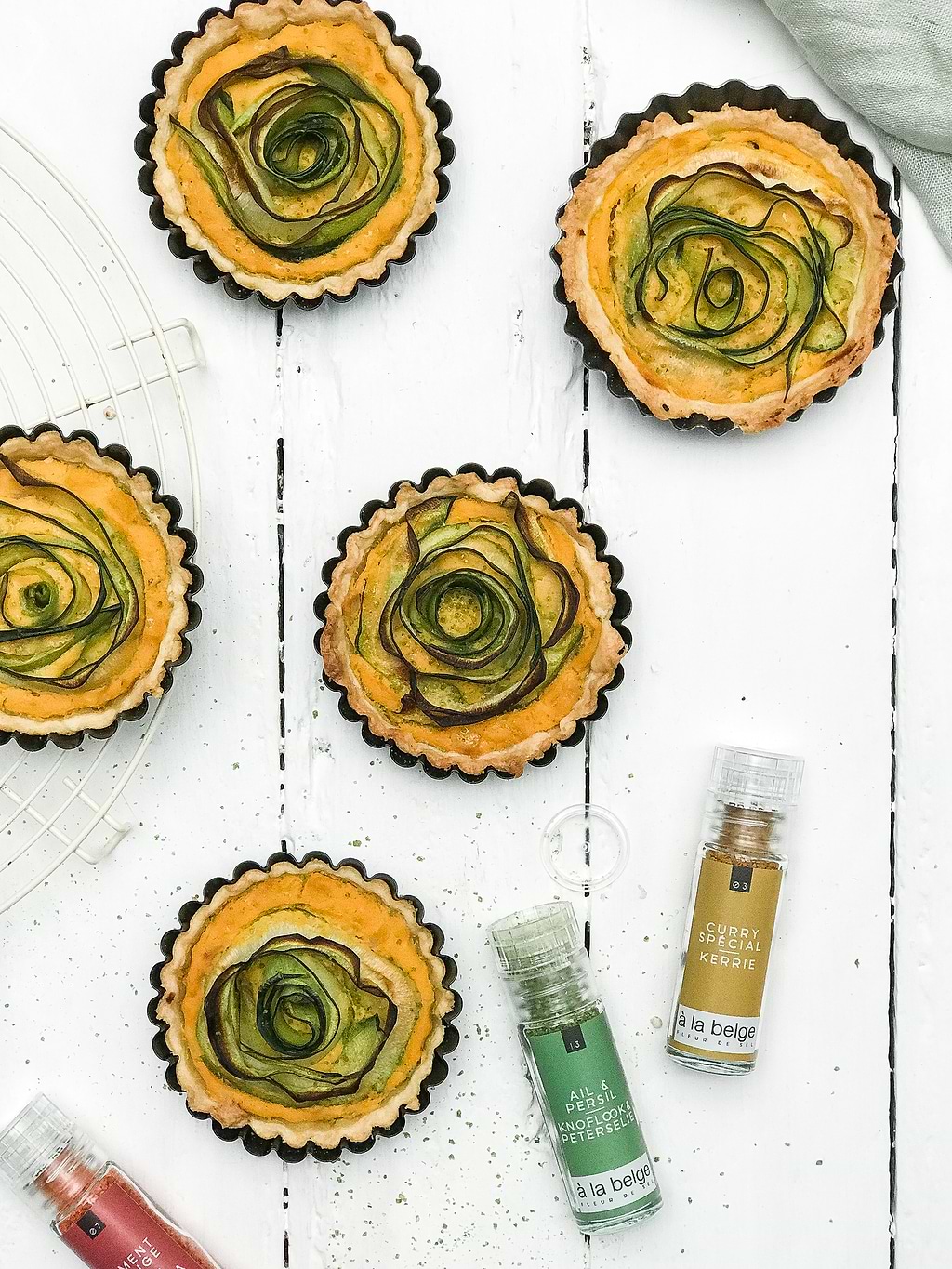 Tartelettes au butternut et courgettes