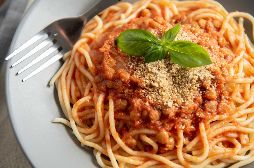 Spaghetti "bolognaise" vegan à 2,5€ P.P