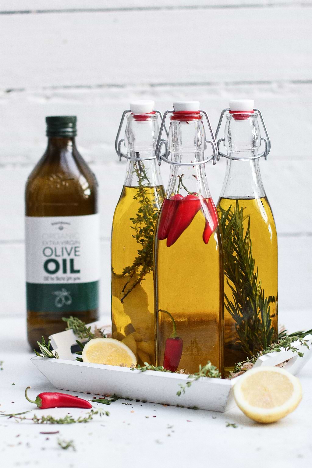 Le trio d'huiles d'olive aromatisées