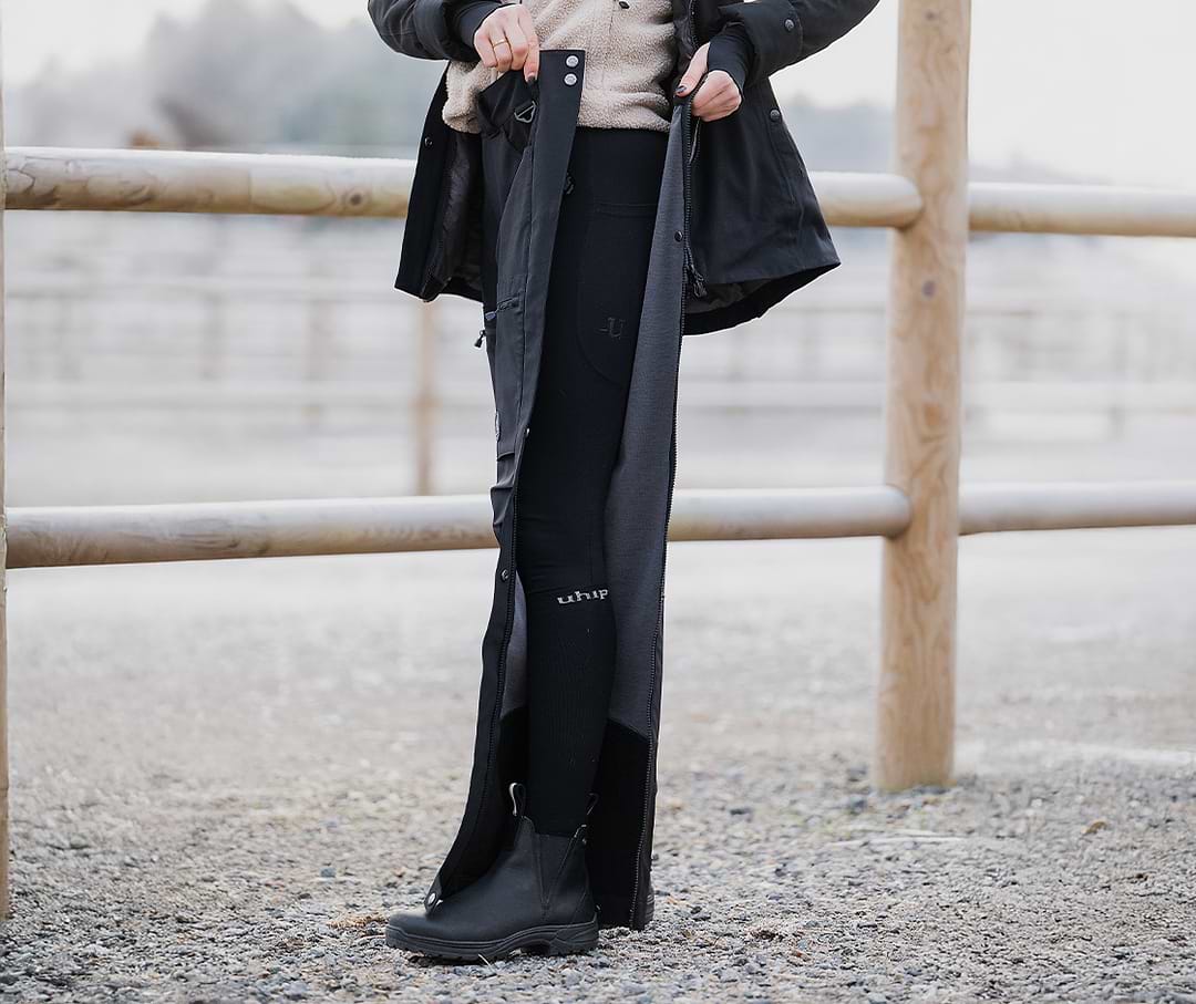 Slitstarka zip funktionsbyxor med ullfoder