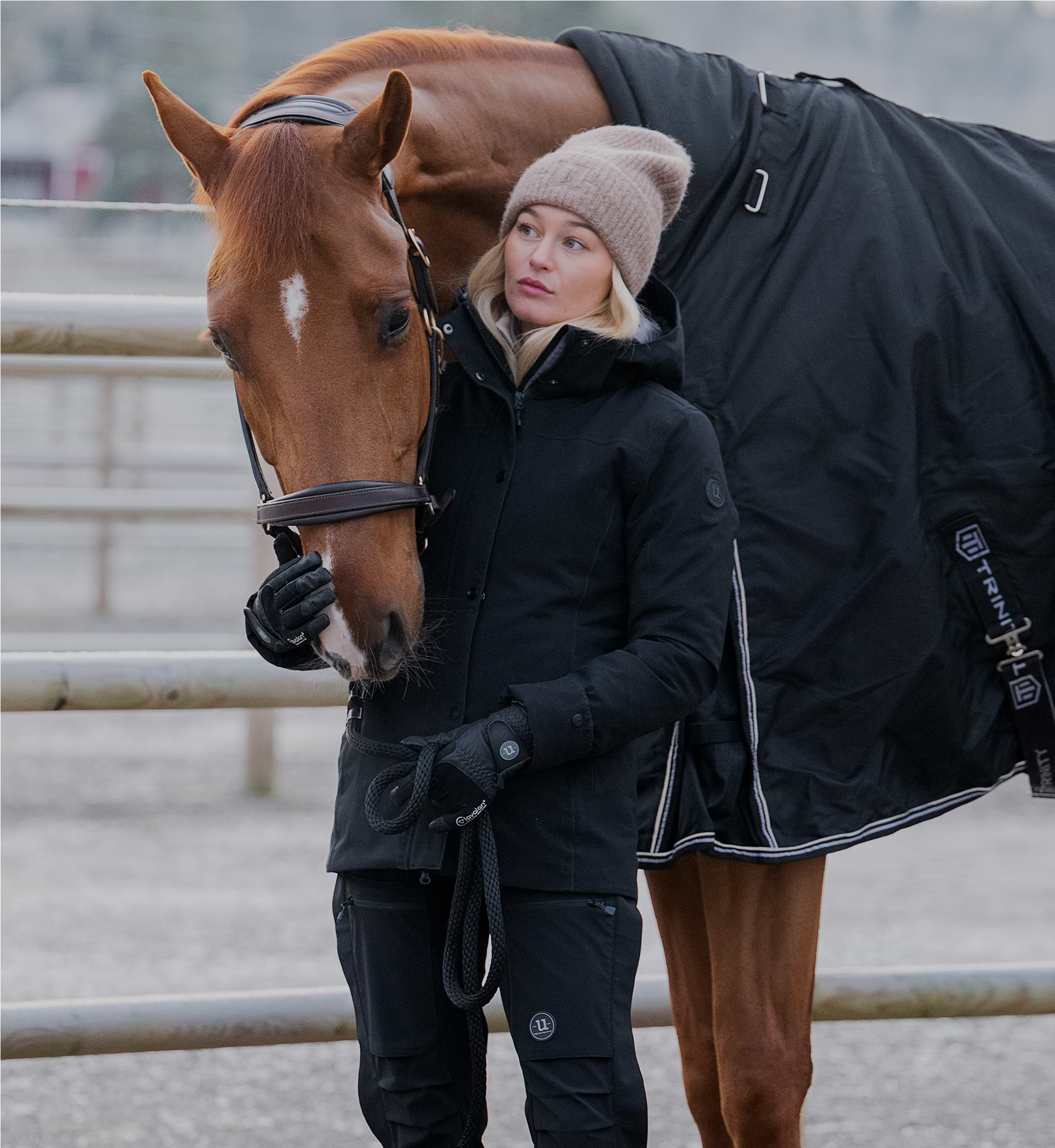 Insulated rain jacket for euqesterians