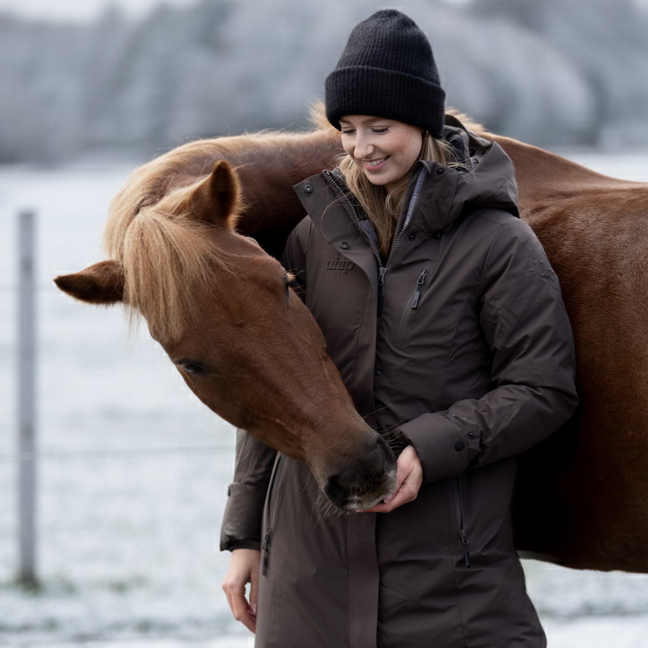Uhip Rime Brown Winter Riding Coat