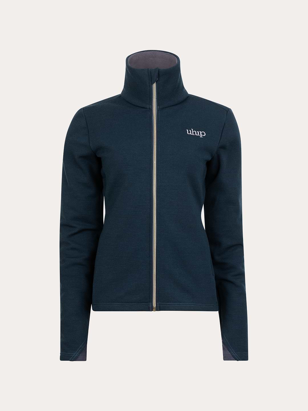 Woolblend Full Zip Blue Graphite