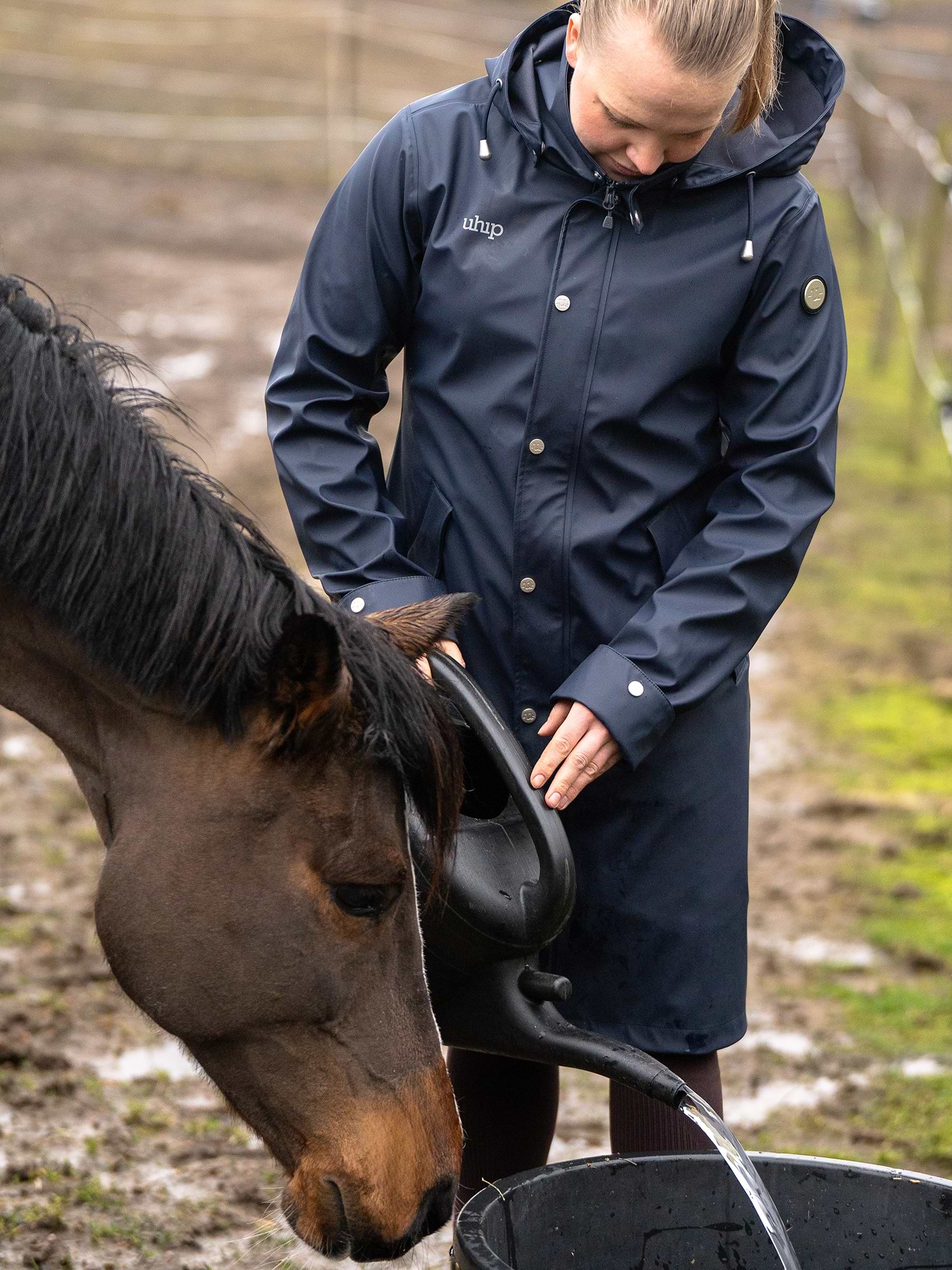 Winnie Mid Raincoat Navy