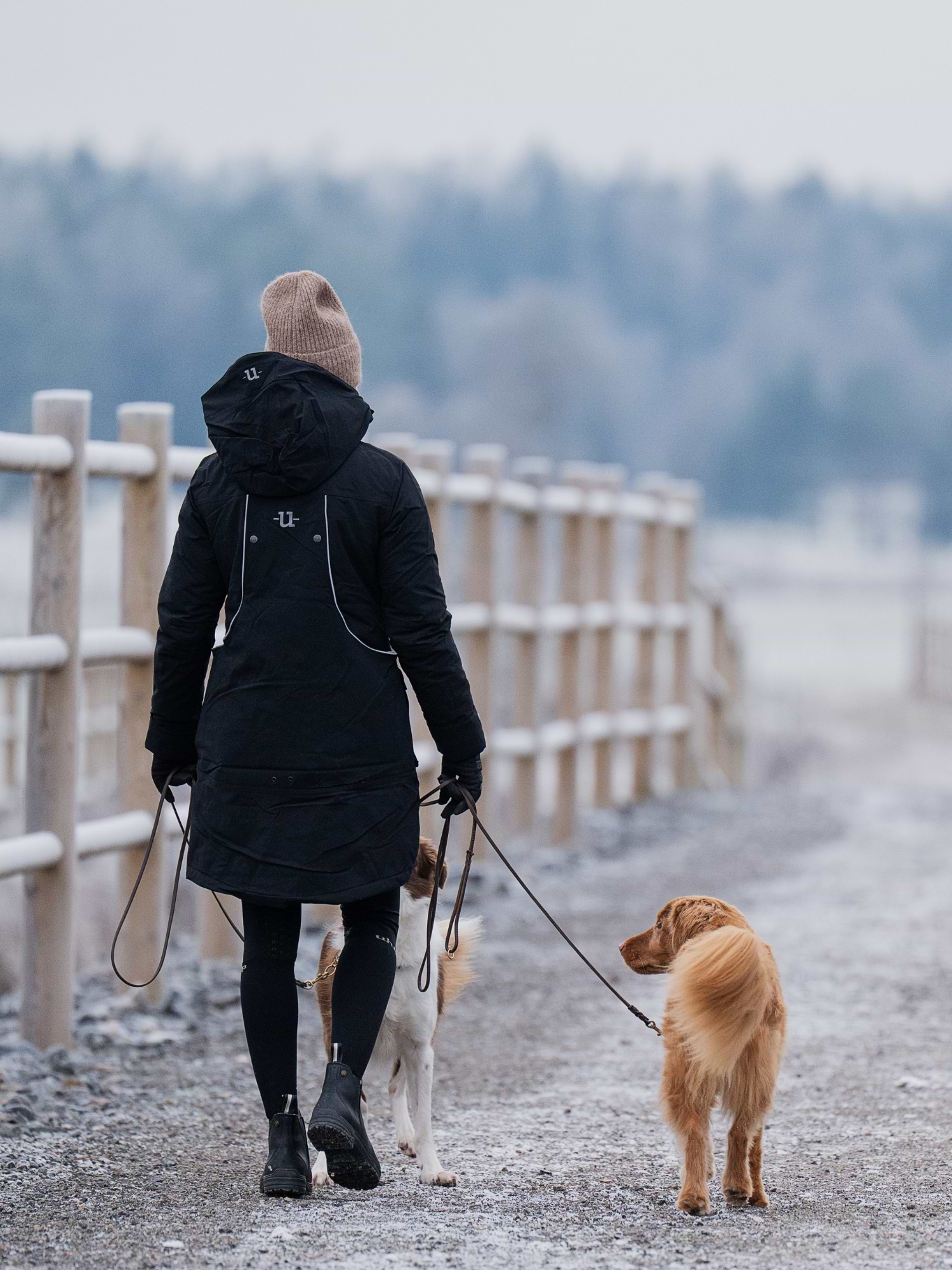 Regular Pro Winter Dog Trainer Long Jacket Jet Black
