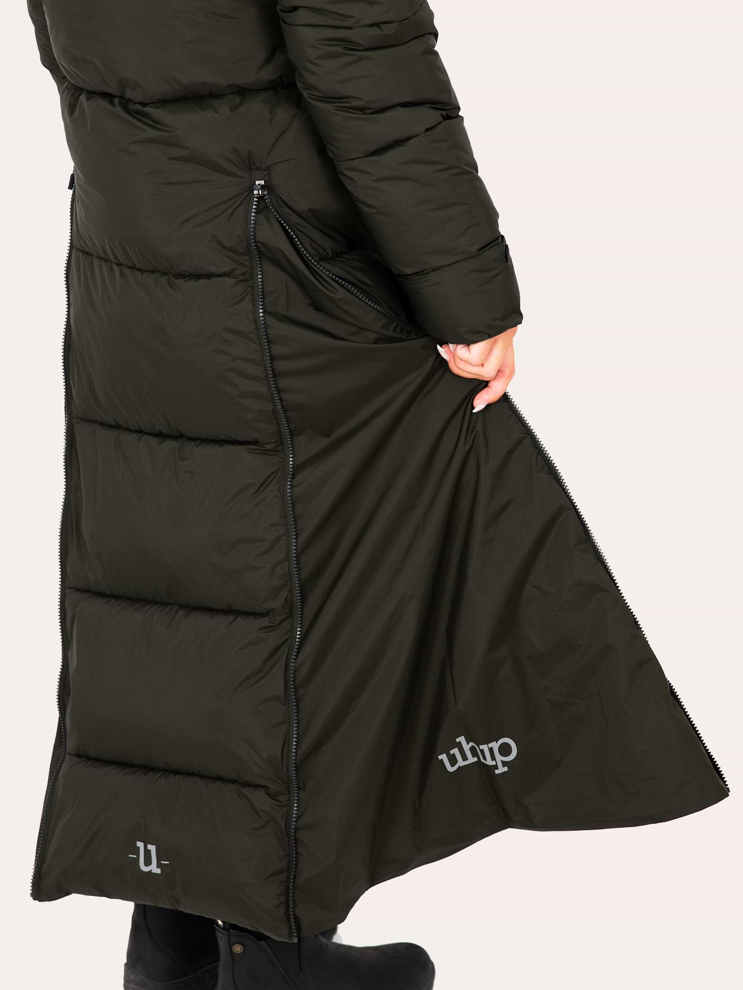 Arctic Puffer Coat Extended Dark Green