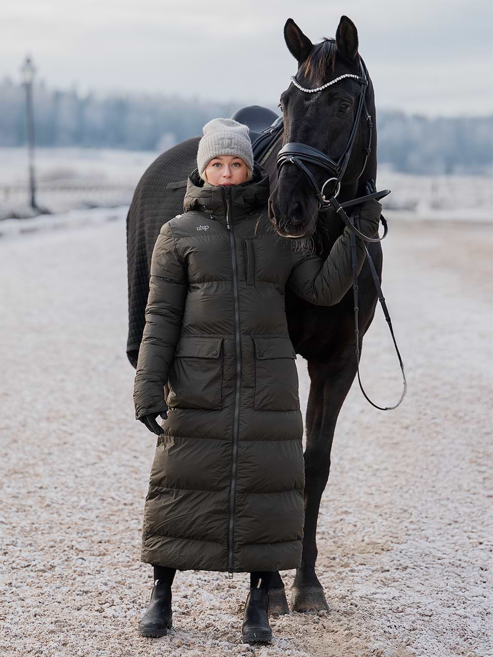 Arctic Puffer Coat Extended Dark Green
