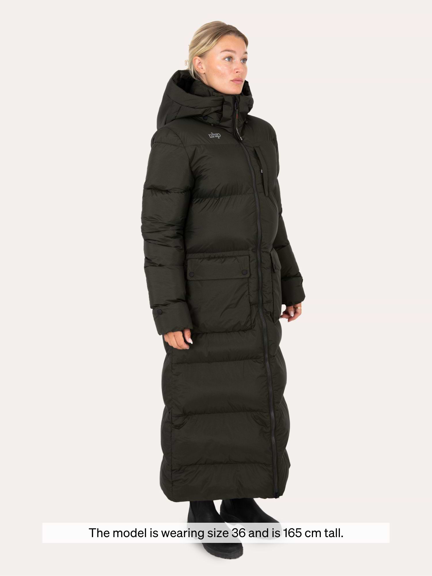 Arctic Puffer Coat Extended Dark Green