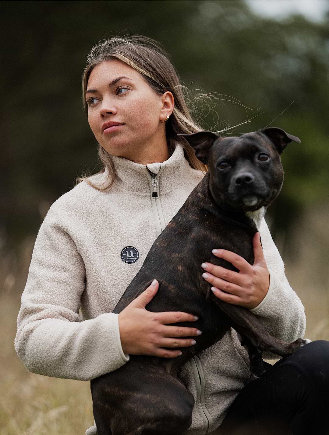 Cozy Pile Full Zip Off White