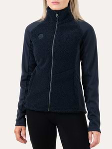 Cozy Pilé Fleece Hybrid Jacket Jet Black – Warm & Durable Fleece