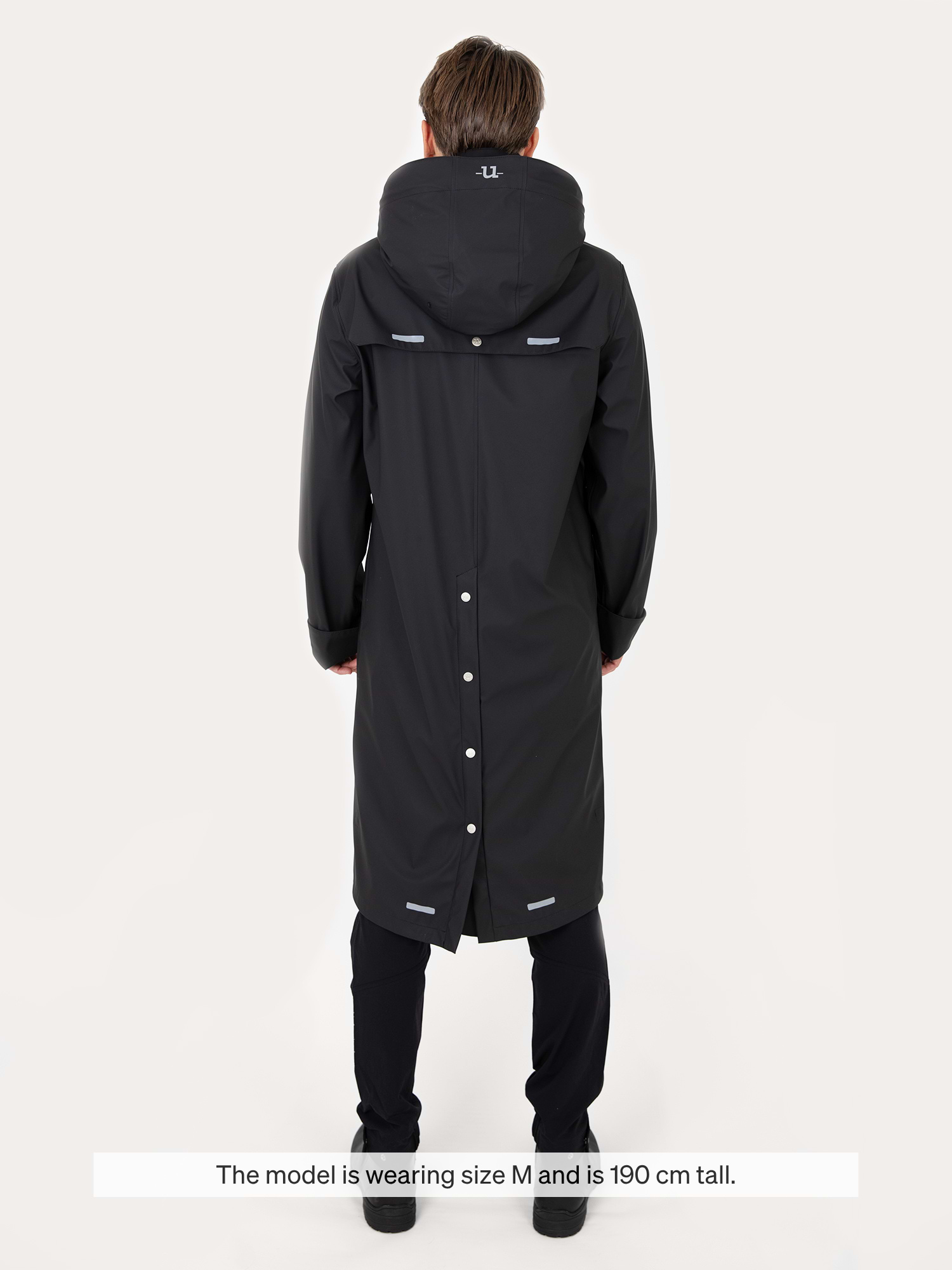 Winston Raincoat Jet Black – Long Waterproof Riding Coat | Uhip - Uhip