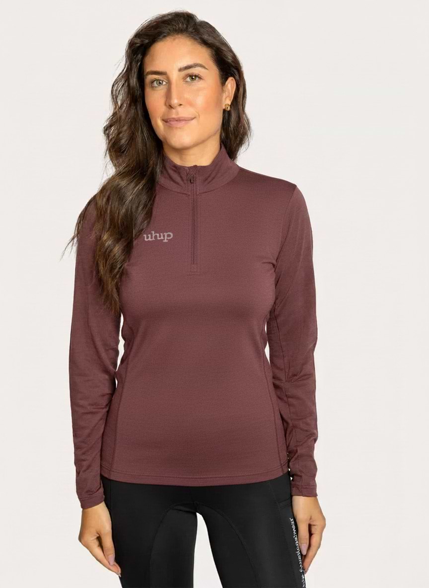 Merino Half Zip Top Sassafras