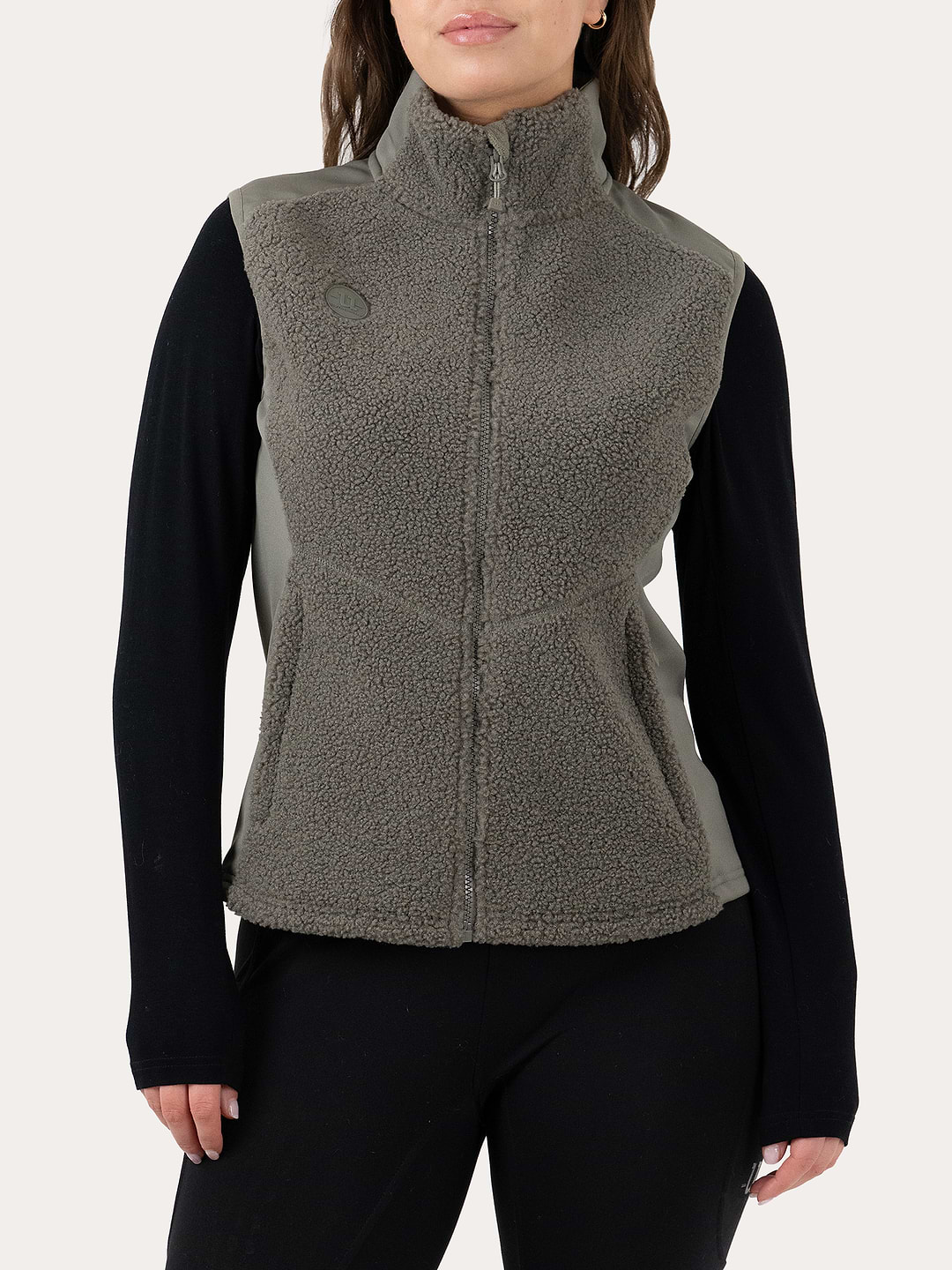 Cozy Pile Hybrid Vest Smokey Olive