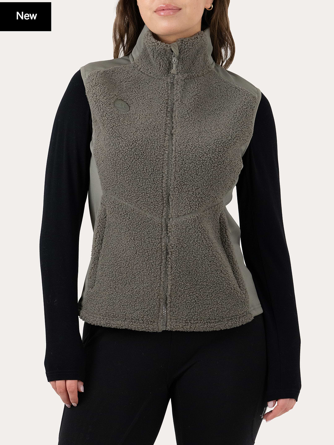 Cozy Pile Hybrid Vest Smokey Olive