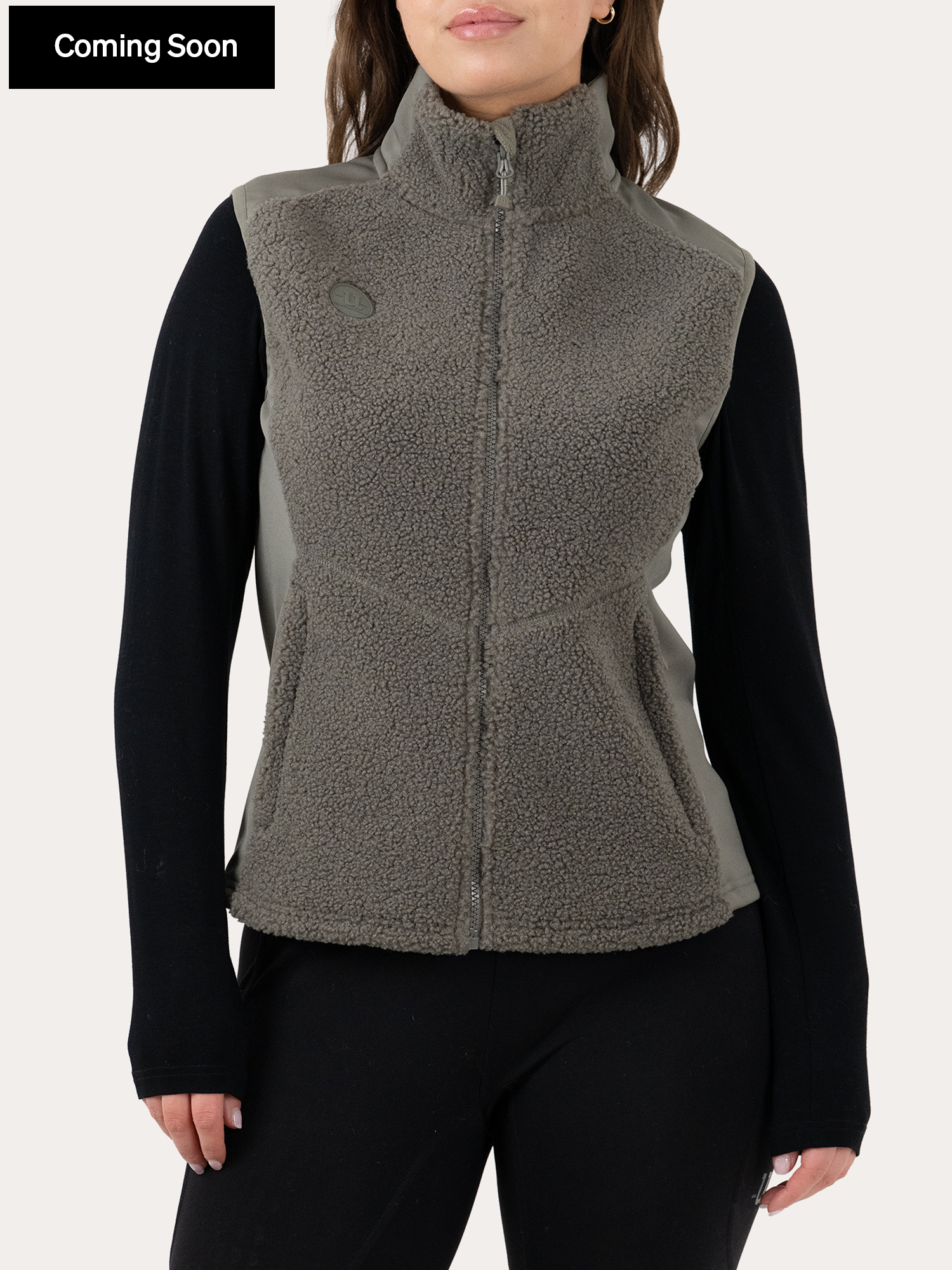 Cozy Pile Hybrid Vest Smokey Olive