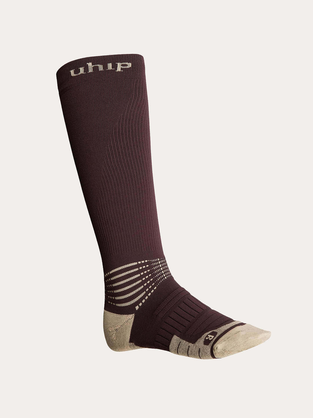 Compression Wool Riding sock Brown
