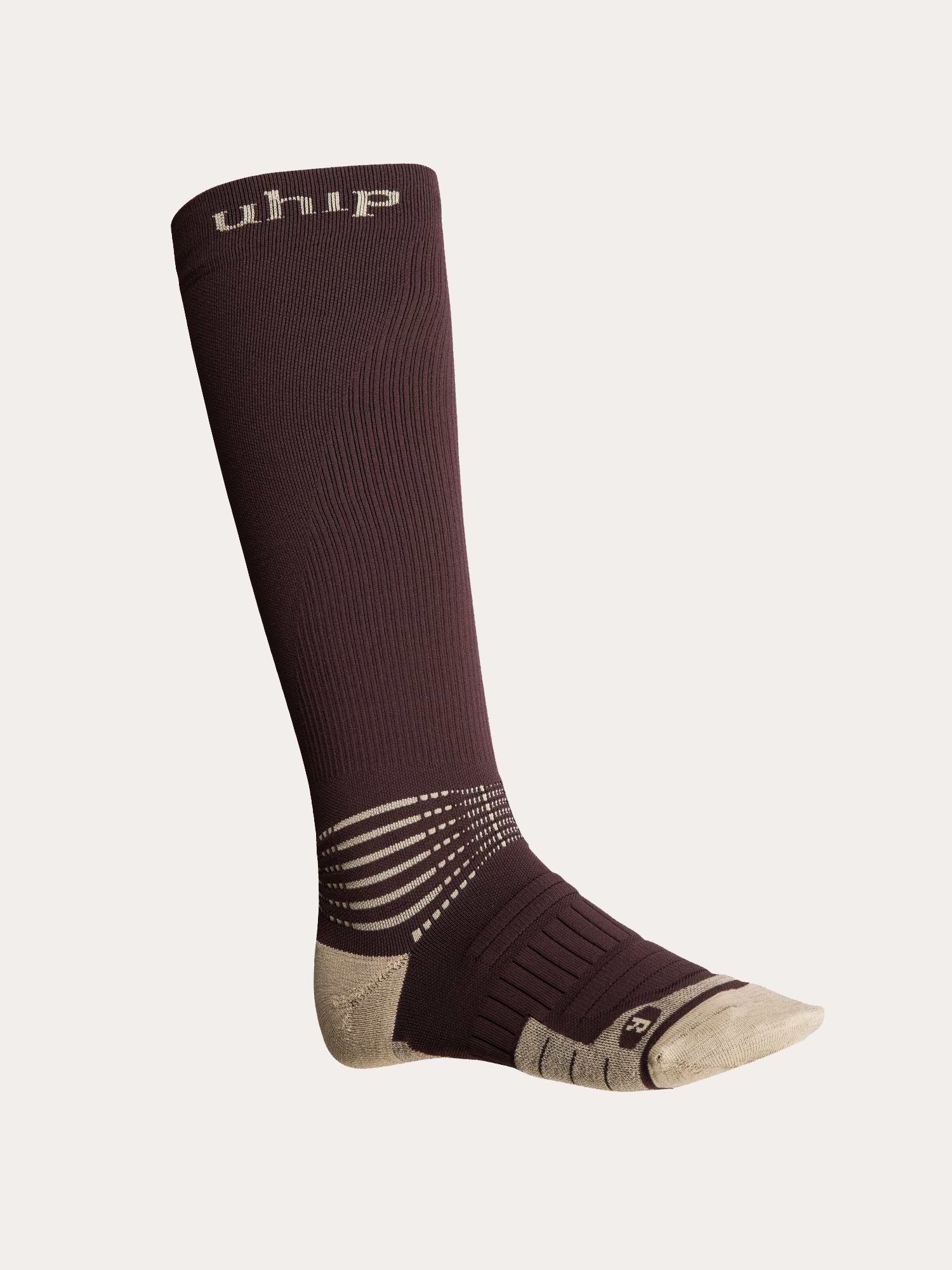 Compression Wool Riding sock Brown