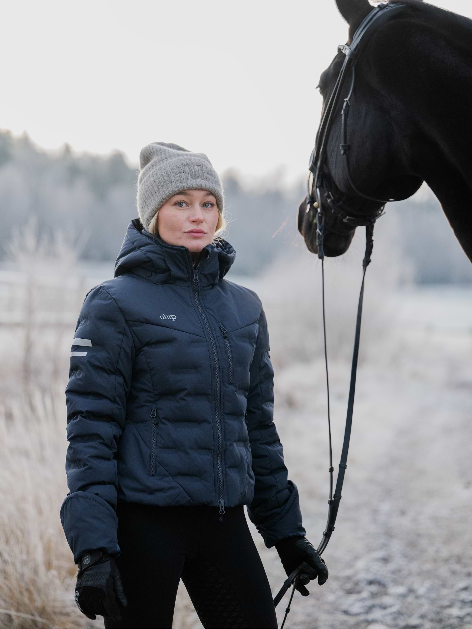 【未使用】UHIP Ice Jacket アイスジャケット 中綿 38 グラファイト 22178 レディース 乗馬 馬術 Ice Jacket 2.0 - Uhip