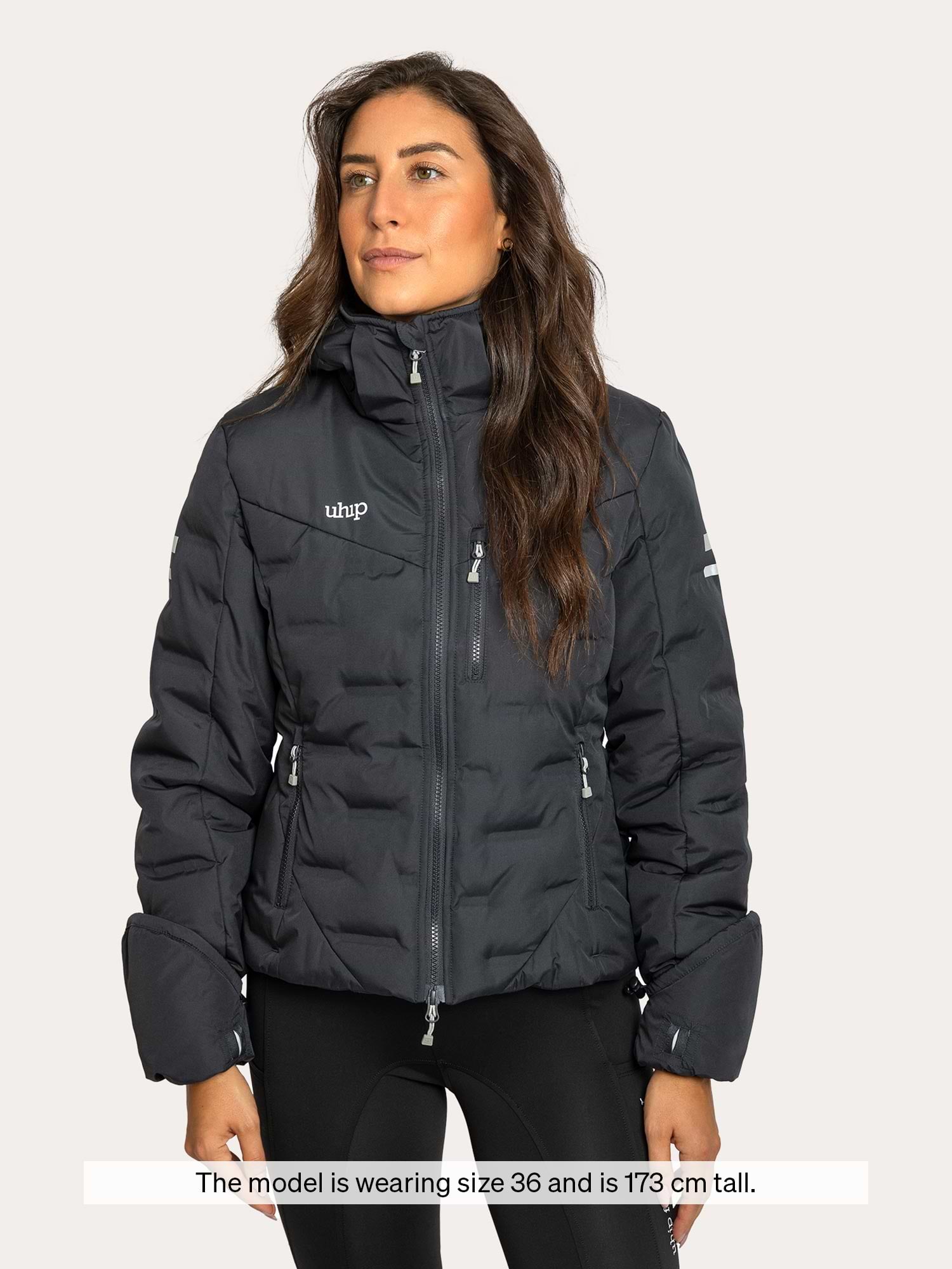 【未使用】UHIP Ice Jacket アイスジャケット 中綿 38 グラファイト 22178 レディース 乗馬 馬術 未使用】UHIP Ice Jacket アイスジャケット 中綿 38 グラファイト