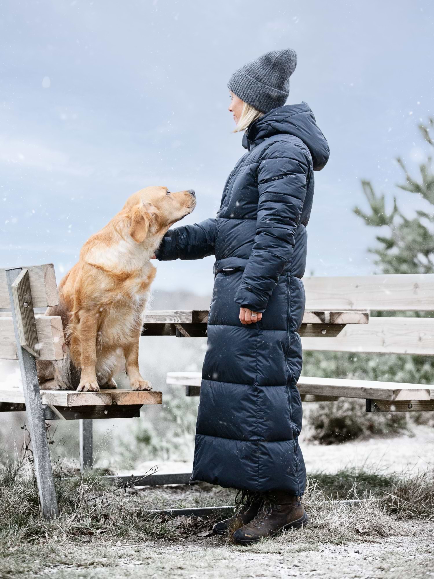 Igloo Coat Extended Blue Graphite