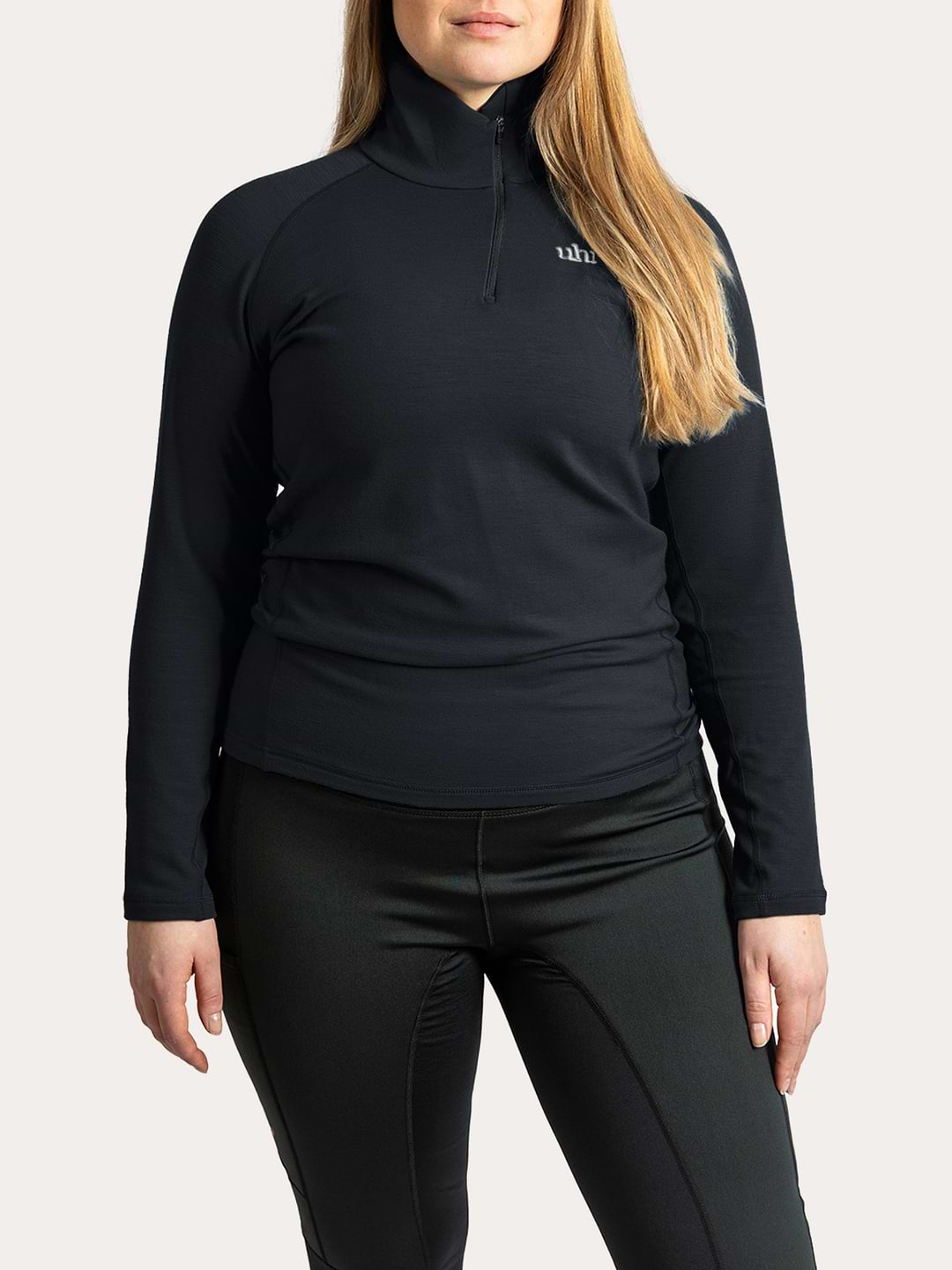 Merino Half Zip Blue Graphite