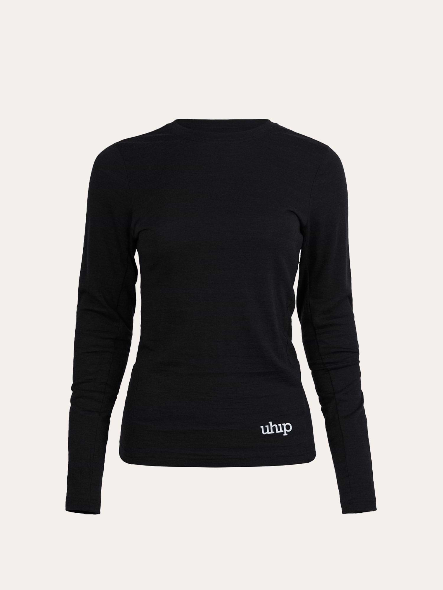 Merino LS Tee Jet Black