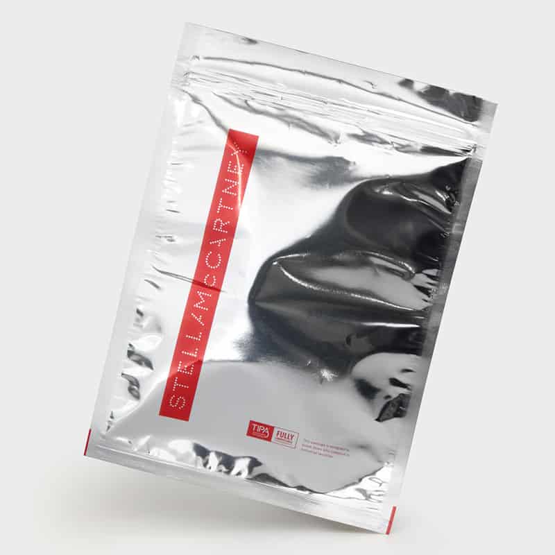 stella mccartney laminate zipper food pouch