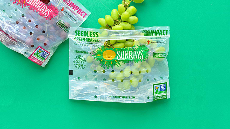 Grapes in Tipa packaging