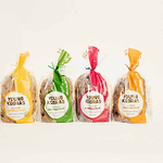 Clear and colored packaging for bread