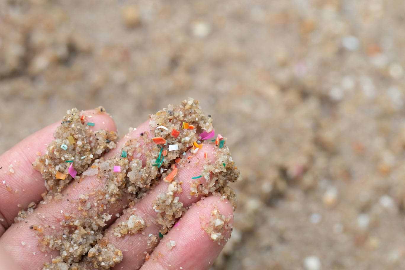 sand with microplastics
