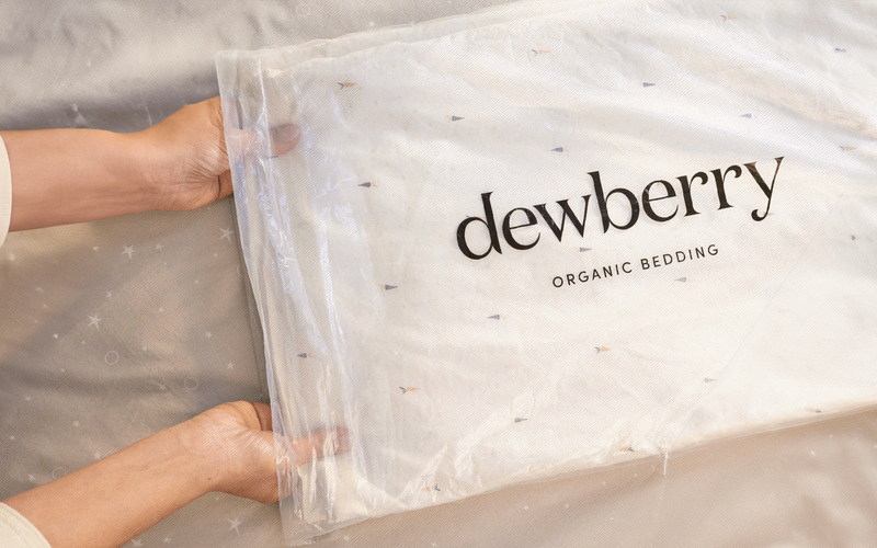 dewberry organic bedding packaging