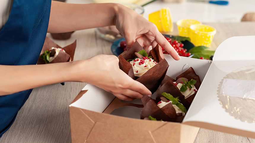 Bakery products in the box