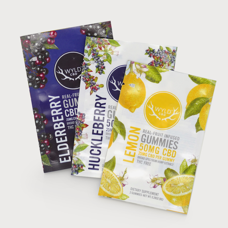 WYLD edibles packaging