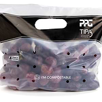 Grapes in compostable packaging
