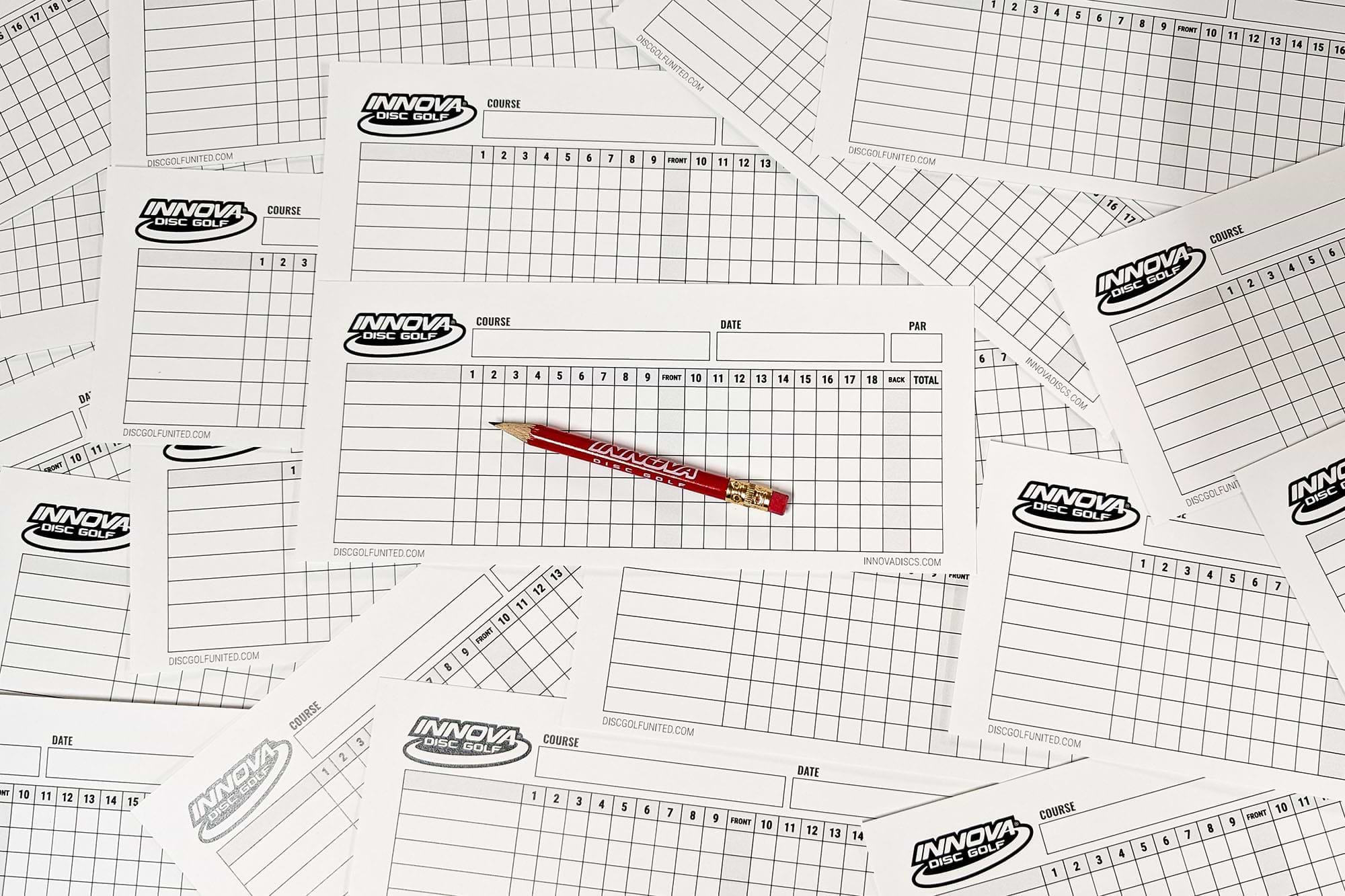 Pile of Paper Scorecards