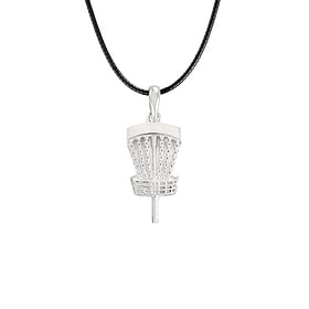 Sterling Silver Disc Golf Basket Necklace