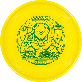 Nexus Alien - Multipurpose Disc With Excellent Grip. Yellow disc with green stamp.