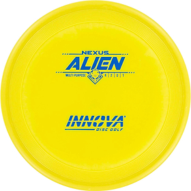 Nexus Alien - Multipurpose Disc With Excellent Grip. Yellow disc with blue stamp.