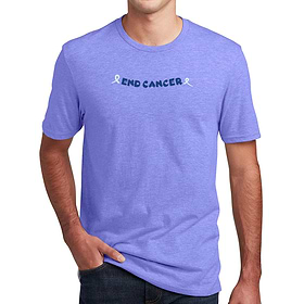 Throw Pink End Cancer Mens Tee. Front view.