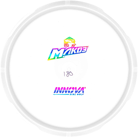 White Bottom Stamp Innova Star Mako3 - Disc Dyeing. White disc. Rainbow bottom stamp.
