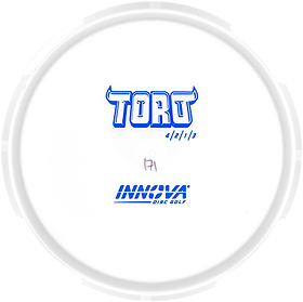 White Bottom Stamp Innova Star Toro - Disc Dyeing. White disc. Blue bottom stamp.